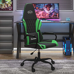 Maison Chic Chaise de jeu, Chaise gaming, Fauteuil gamer d'ordinateur,Chaise de Bureau Noir et vert Similicuir -GKD21994