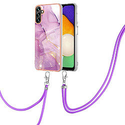 Coque en TPU antichoc, IML IMD, marbre électroplaqué Violet 001 pour votre Samsung Galaxy A13 5G