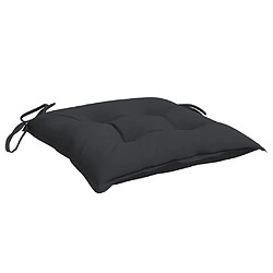 Acheter vidaXL Coussins de chaise lot de 6 noir 40x40x7 cm tissu oxford