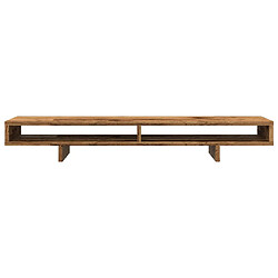 Avis vidaXL Support de moniteur vieux bois 100x27x15 cm bois d'ingénierie