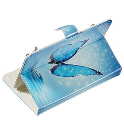 Avis Etui en PU impression de motifs universelle papillon bleu pour votre Tablet PC 10 pouces