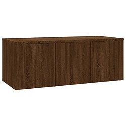 Maison Chic Meuble TV scandinave - Banc TV pour salon Chêne marron 80x34x30 cm Bois d'ingénierie -MN52348