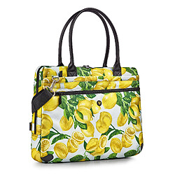 NGS Monray Stella Lemon: Jusqu'à 16" Sacoche élégante pour ordinateur portable pour les femmes. Motif original en forme de citron. Longues poignées