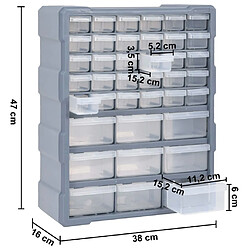 vidaXL Organisateur multi-tiroirs avec 39 tiroirs 38x16x47 cm pas cher