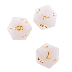 Acheter 10pcs Dés 8 Faces Dés Polyédriques D8 Pour Les Jeux De Table De Fête Blanc