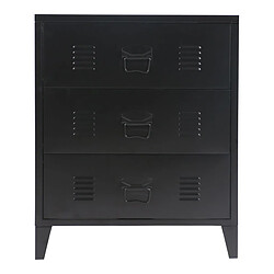 Acheter Helloshop26 Commode stylée meuble de rangement pratique métallique acier 72 x 60 x 40 cm noir 03_0006837