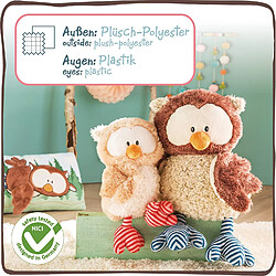 NICI- Chouette en Peluche Owluna à tête rotative 35cm, 46096