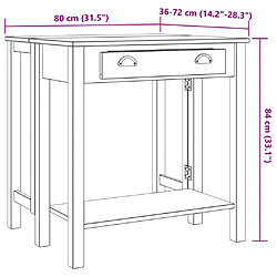 vidaXL Ensemble de bar 3 pcs bois de pin massif pas cher