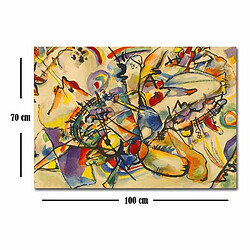 Avis EPIKASA Impression sur Toile Kandinsky Composition 2, Multicouleur, Polyester, 100x3x70 cm