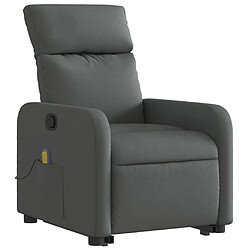 Avis vidaXL Fauteuil de massage inclinable Gris foncé Tissu