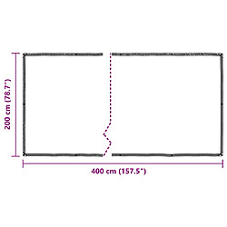 vidaXL Bâche transparente avec œillets 2x4 m polyéthylène pas cher