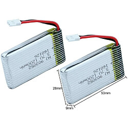 2 pcs Batterie Lipo Rechargeable (3.7V, 1200mAh Lipo) pour Drones Rc Quadricoptères Syma X5SC X5SW