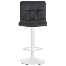 Non Tabouret de bar Peru velours blanc