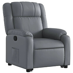 Avis Maison Chic Fauteuil Relax pour salon, Fauteuil inclinable Gris Similicuir -GKD83883