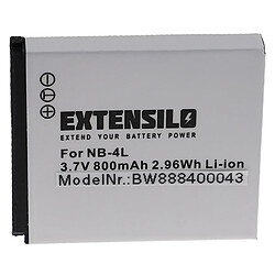 Vhbw EXTENSILO Batterie compatible avec Canon Legria Mini appareil photo, reflex numérique (800mAh, 3,7V, Li-ion)