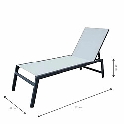 Acheter Bain de Soleil Chaise Longue de Jardin en Aluminium Chillvert Pisa 203x64x43 cm