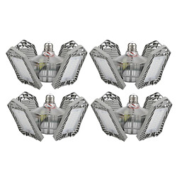 4pcs 150W Atelier Garage Lumière Éclairage Plafonniers Argent Déformable