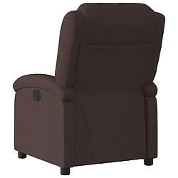 Maison Chic Fauteuil inclinable,Fauteuil luxe de relaxation Marron foncé Tissu -MN32072 pas cher