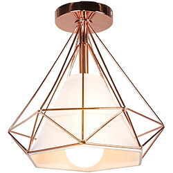 Stoex Retro Plafonnier Industrielle Cage en forme Diamant en Métal Fer Lustre Suspensi