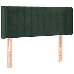 vidaXL Tête de lit avec oreilles Vert foncé 103x16x78/88 cm Velours