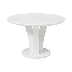 Acheter Vente-Unique Table à manger ronde 4 personnes en MDF - Blanc laqué - VIALETA