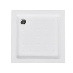 Beliani Bac de douche 90 x 90 x 7 cm Blanc ESTELI