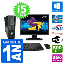 PC Dell T1700 SFF Ecran 27" Intel i5-4570 RAM 8Go Disque 500Go Windows 10 Wifi - Occasion