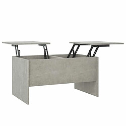 Maison Chic Table basse,Table Console Table d'appoint, Table pour salon Gris béton 80x50x42,5 cm Bois d'ingénierie -MN78780