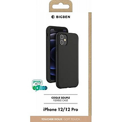 Coque SoftTouch iPhone 12 / 12 Pro Noire Bigben