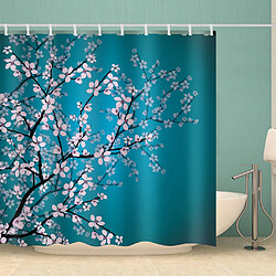 Crochet De Rideau De Douche De Salle De Bain Fleur De Prunier Décoration Intérieure 150x180 Cm