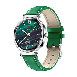 Chrono Montre Connectée femme, élégante et de haute qualité, acier inoxydable, IP68, étanche, Montre Connectée, tracker de fitness avec fréquence cardiaque, surveillance du sommeil, calories, podomètre, tracker d'activité(Vert)