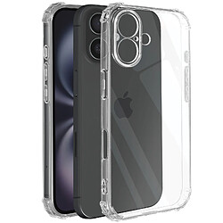 Avizar Coque pour iPhone 16 Plus Antichoc Flexible Coins renforcés Transparent