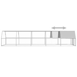 Avis vidaXL Poulailler d'extérieur 3x10x2 m Acier galvanisé