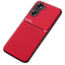 Coque en TPU + PU style d'affaires, antichoc rouge pour votre Honor 60