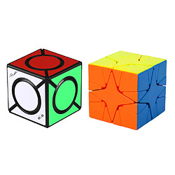 2PCS Magic Cube Toy Puzzle Cube Toy Cadeau Pour Enfants Adultes Brain Teaser Toy