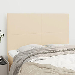 vidaXL Têtes de lit 4 pcs Crème 72x5x78/88 cm Tissu