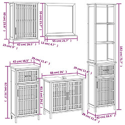 vidaXL Ensemble de meubles de salle de bain 5 pcs bois massif de noyer pas cher