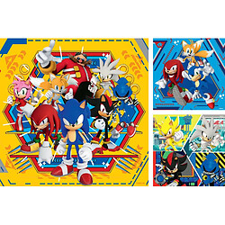 Ravensburger Puzzle 3x49p Les aventures de Sonic pas cher