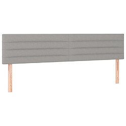 Vidaxl Cadre de lit avec tête de lit gris clair 120x190 cm tissu pas cher