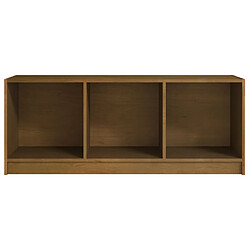 Maison Chic Meuble TV scandinave - Banc TV pour salon Marron miel 104x33x41 cm Bois de pin massif -MN49640 pas cher