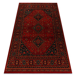 RUGSX Tapis en laine KASHQAI 4345 300 oriental, cadre bordeaux 200x300 cm