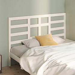 Maison Chic Tête de lit scandinave,Meuble de chambre Blanc 146x4x104 cm Bois massif de pin -MN35587