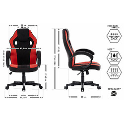 Sense7 SENSE 7 Prism | Siège Gamer Fabric Gaming Chair noir et rouge pas cher