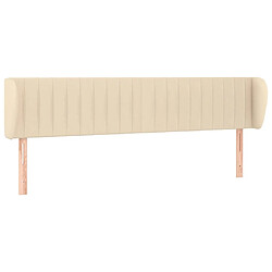 Maison Chic Tête de lit moderne avec oreilles pour chambre - Décoration de lit Crème 203x23x78/88 cm Tissu -MN32764