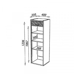 Avis Dansmamaison Meuble de rangement de cuisine 1 rideau coulissant Noir/Bois taille M - NIDO