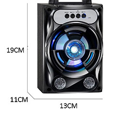 Universal Haut-parleur portable karaoke système de haut-parleur sans fil bluetooth bas subwoofer microphone support main gratuit/USB/carte TF/AUX/FM | haut-parleur portable (noir) pas cher