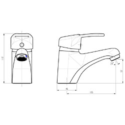 Acheter SCHÜTTE Mitigeur de lavabo BATONI chrome