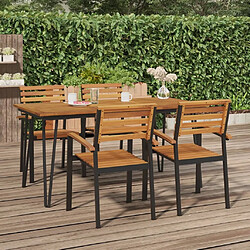 Maison Chic Table de jardin | Table d'extérieur avec pieds épingle à cheveux 160x80x75 acacia -GKD89874