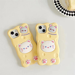 Avis GUPBOO Étui pour iPhoneXsMax Coque en silicone pour téléphone fille chat fromage mignon