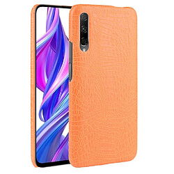 Wewoo Coque PC antichoc texture crocodile + PU pour Huawei Honor 9X / 9X Pro orange